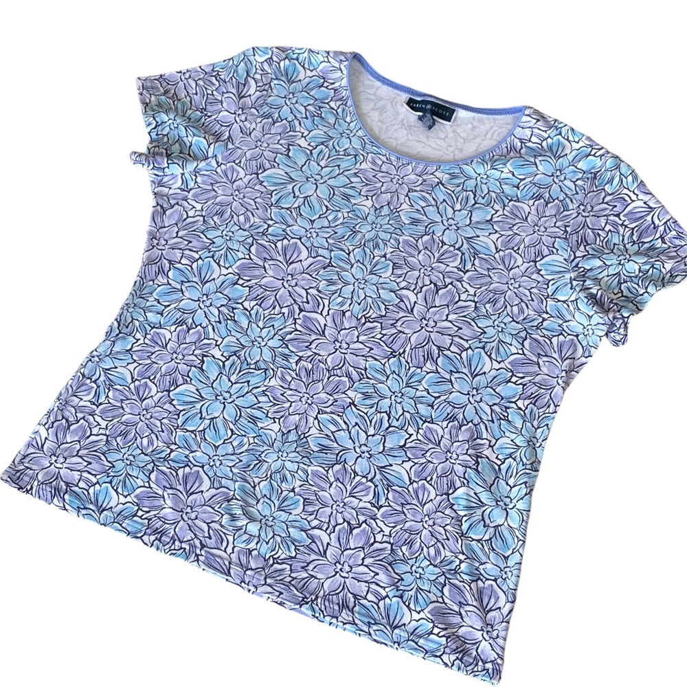 KAREN SCOTT Floral Tee